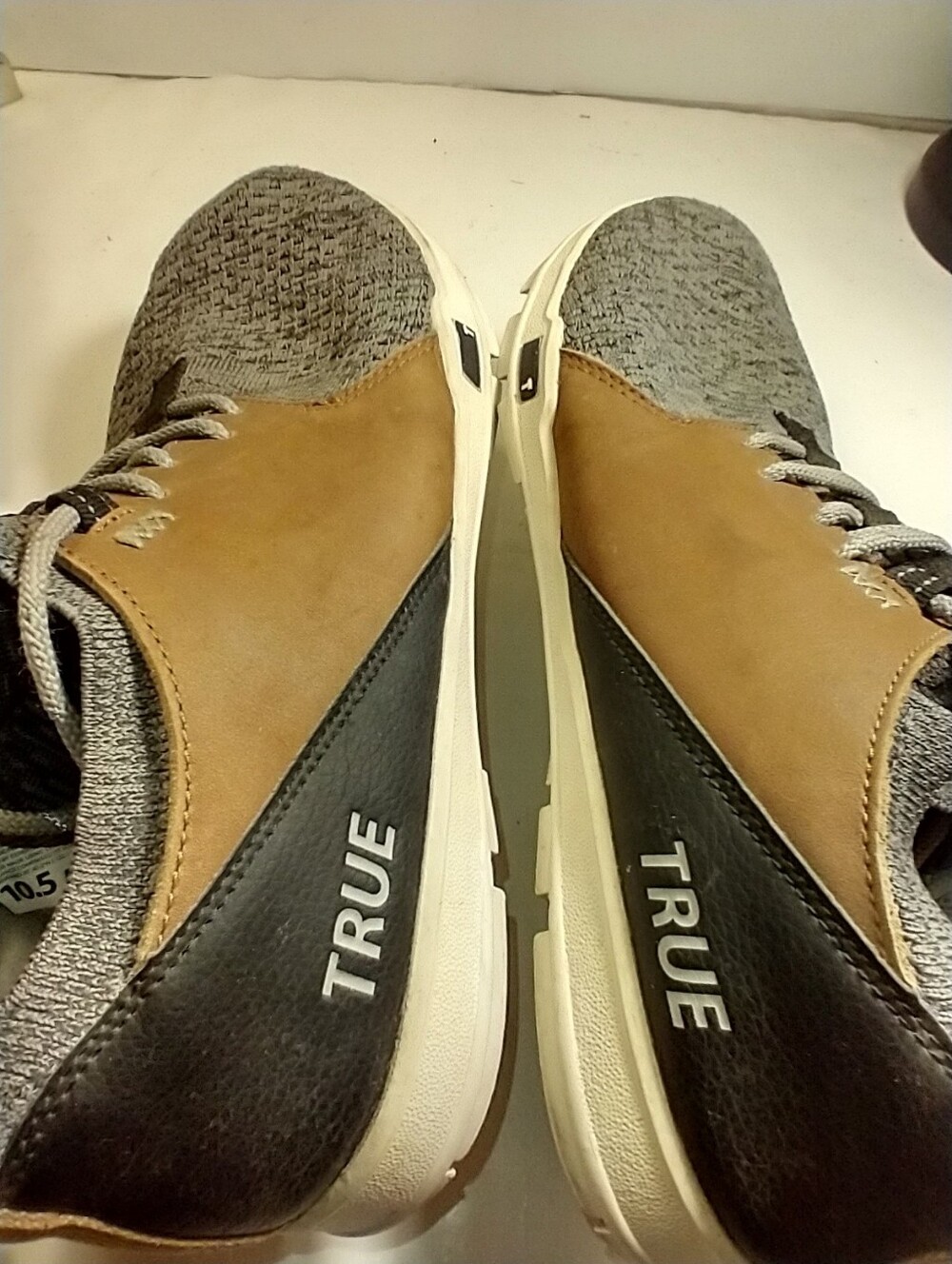 True Linkswear OG Feel Grey Knit Leather Spikeless Golf Shoes Men's sz 10.5. - Picture 11 of 12